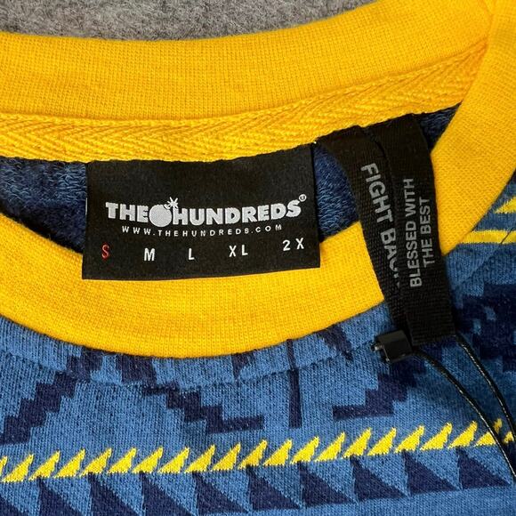The Hundreds Men's Blue/Yellow Short Sleeve 100% Cotton T-Shirt Size Small NEW - Picture 3 of 10